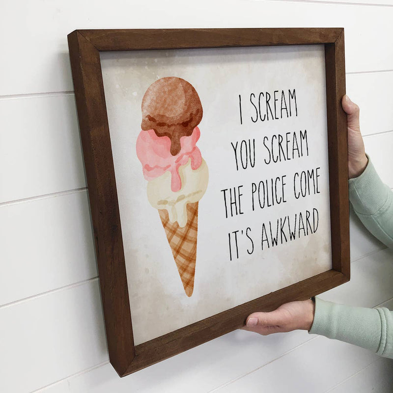 Summer Sign- I Scream You Scream for Icecream- Fun Summer