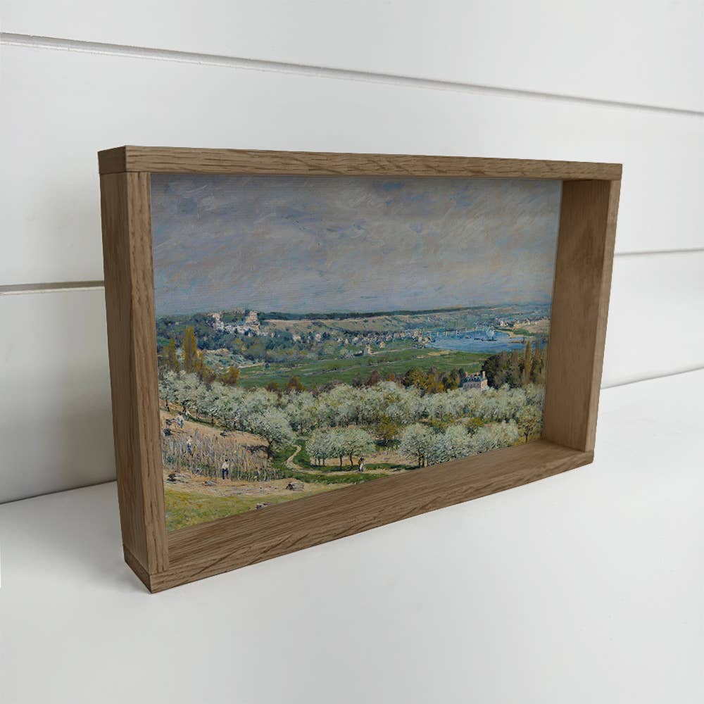 French Countryside - Landscape Canvas Art - Wood Framed Art