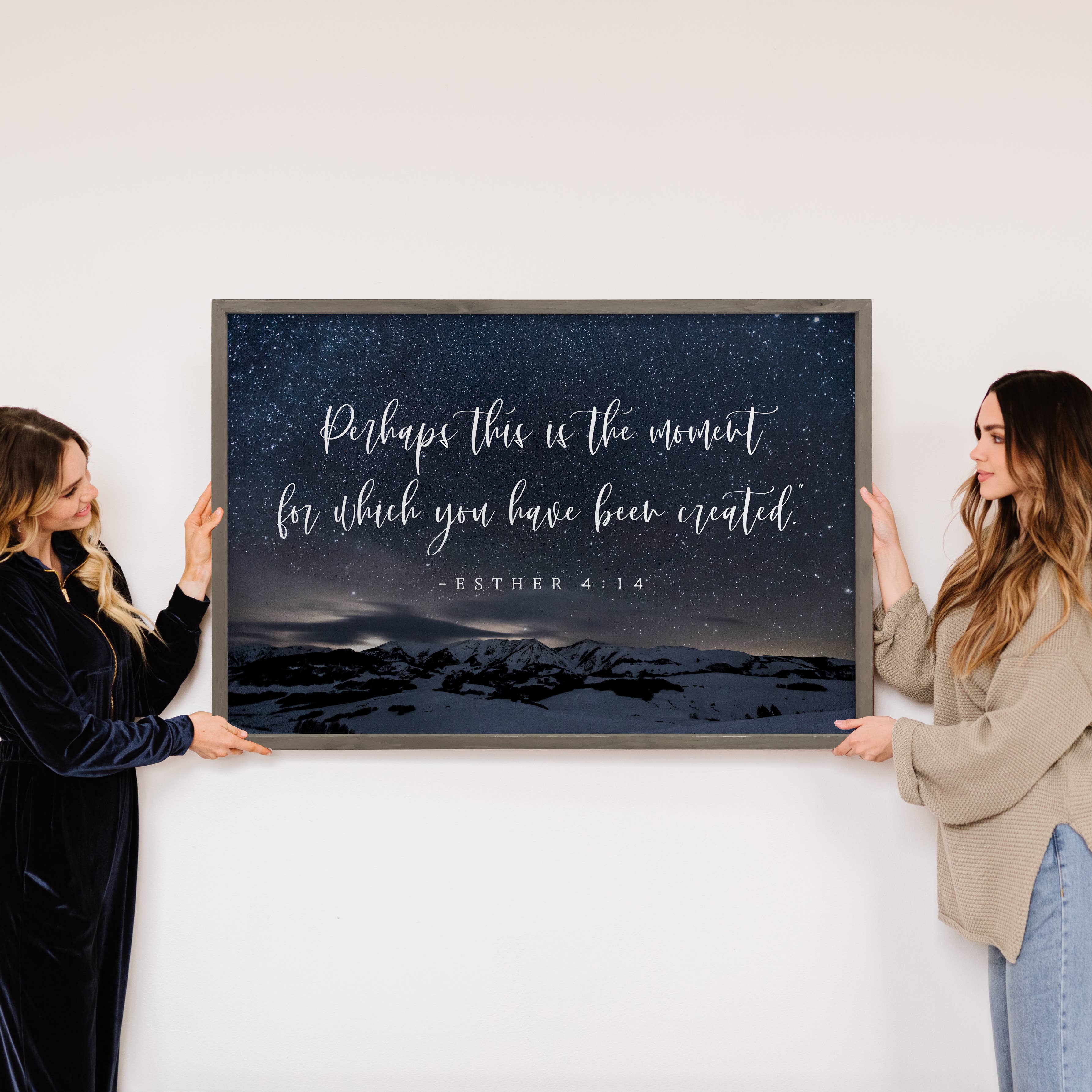 Perhaps This Is the Moment - Night Sky Canvas Art - Framed