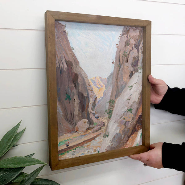 Slot Canyon - Canyon Canvas Art - Wood Framed Wall Decor