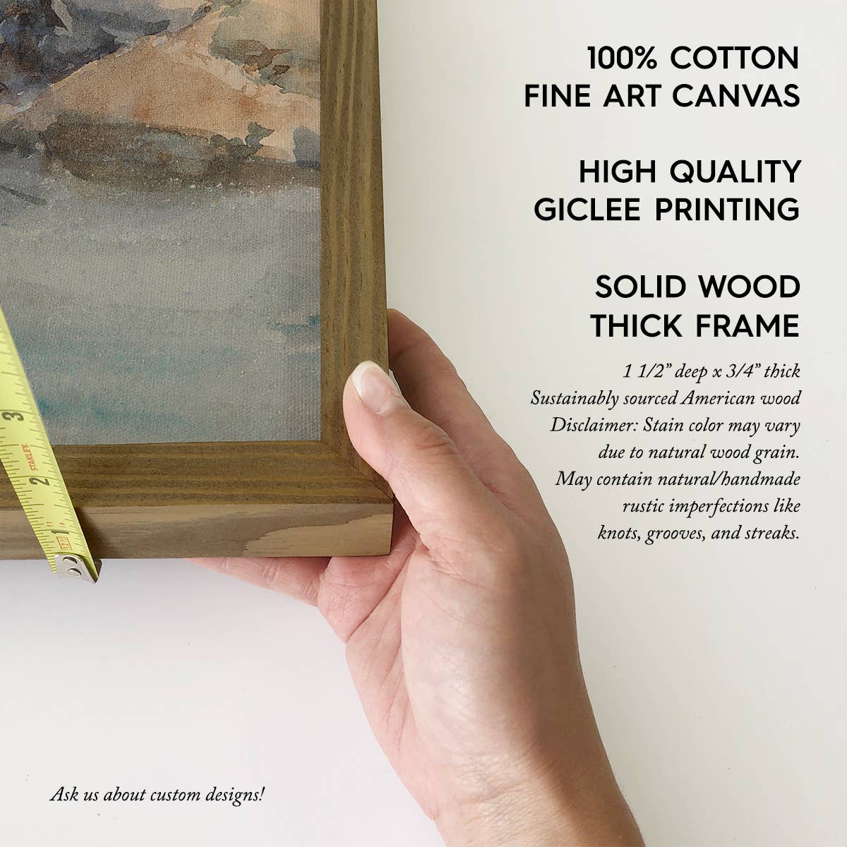 Trees at the Water Edge - Nature Canvas Art - Wood Framed