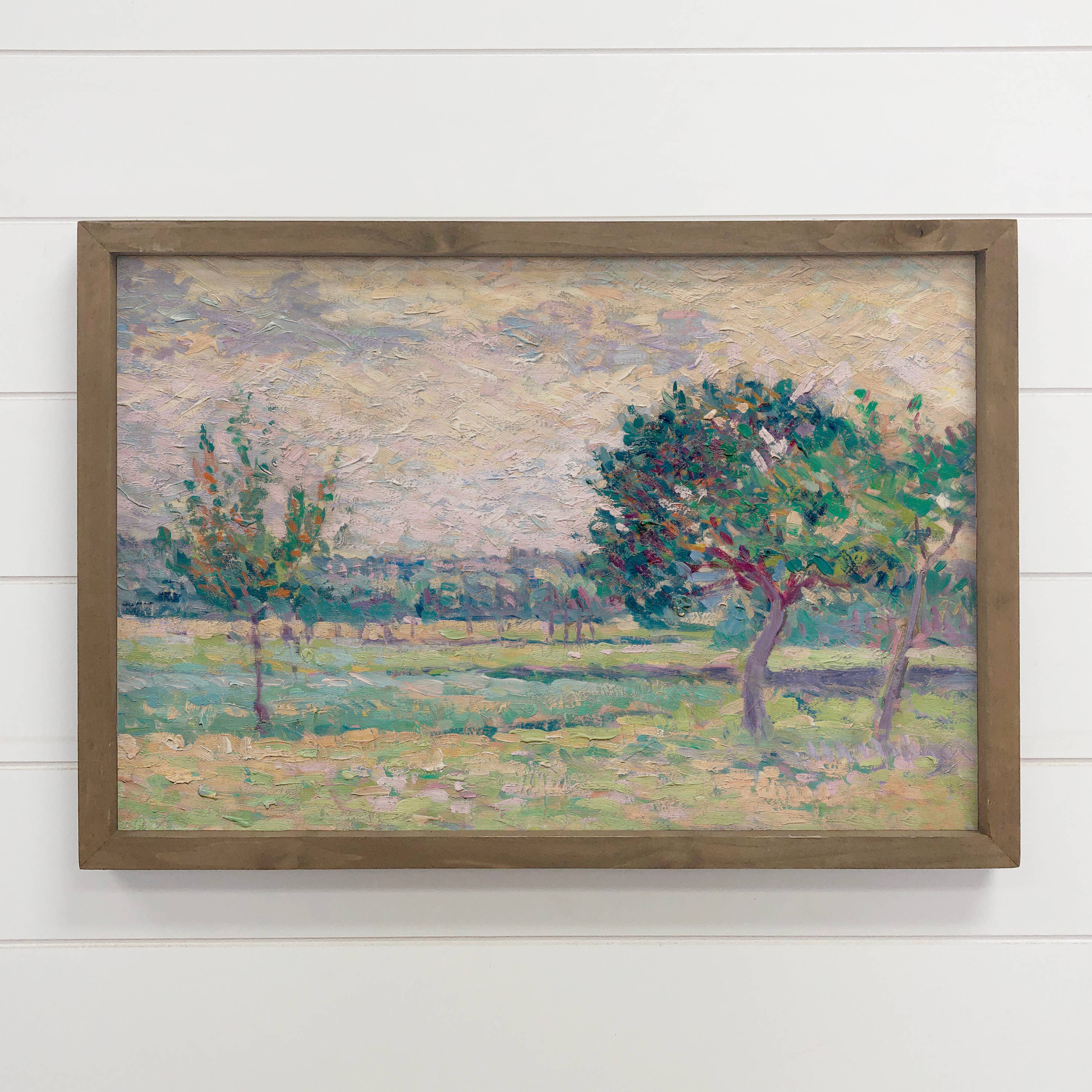 Impressionist Orchard - Tree Landscape Canvas Art - Framed