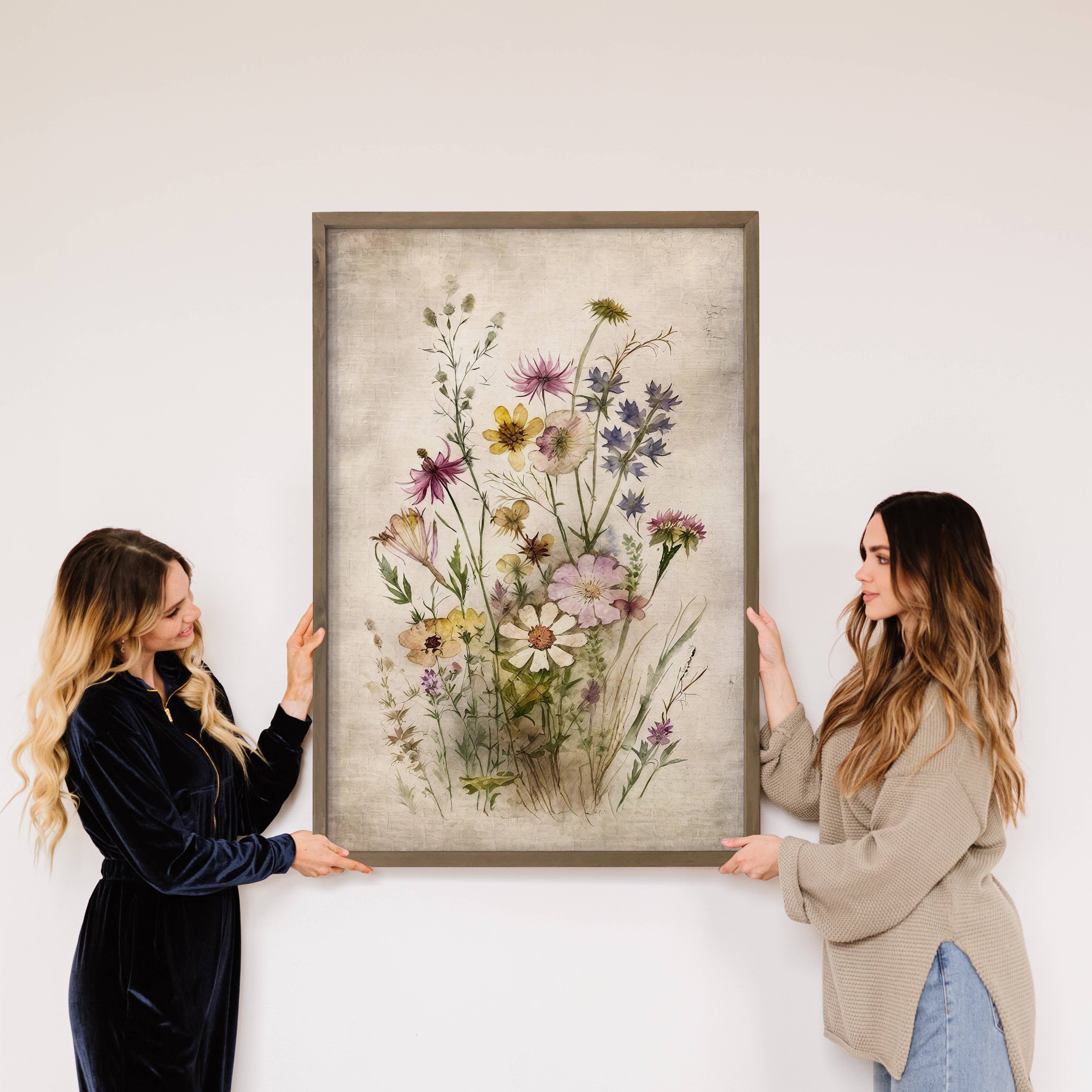 2nd Gathered Wildflowers II - Abstract Flower Painting Art