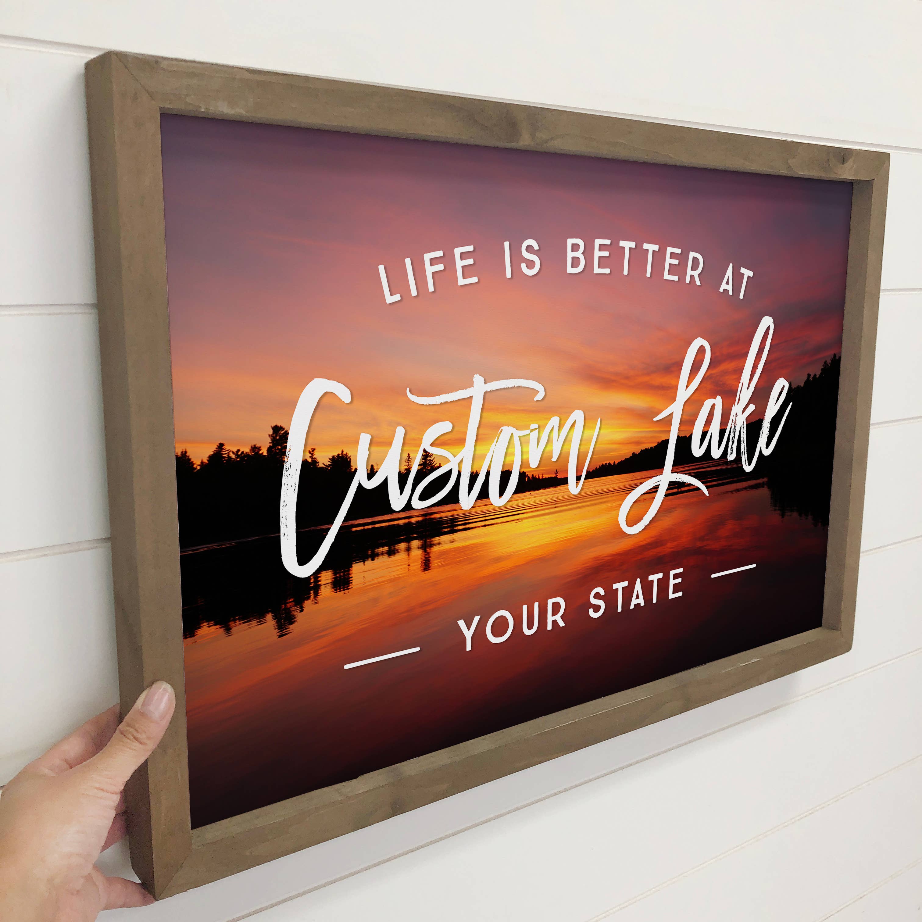 Life is Better at Custom Lake Photo - Custom Canvas Art