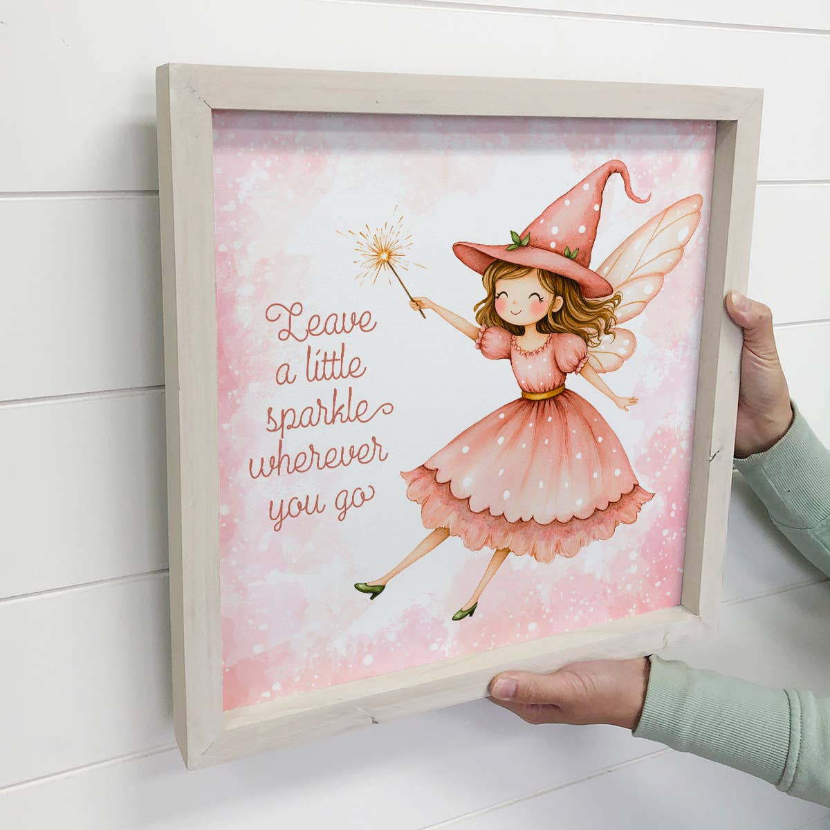 Fairy Leave A Little Sparkle - Fairy Canvas Art - Framed Art