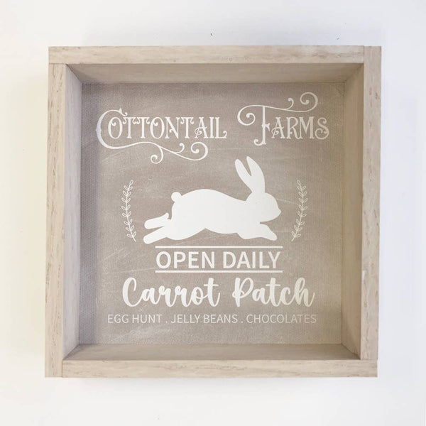 Cottontail Farms Beige - Easter Bunny Canvas Art - Framed
