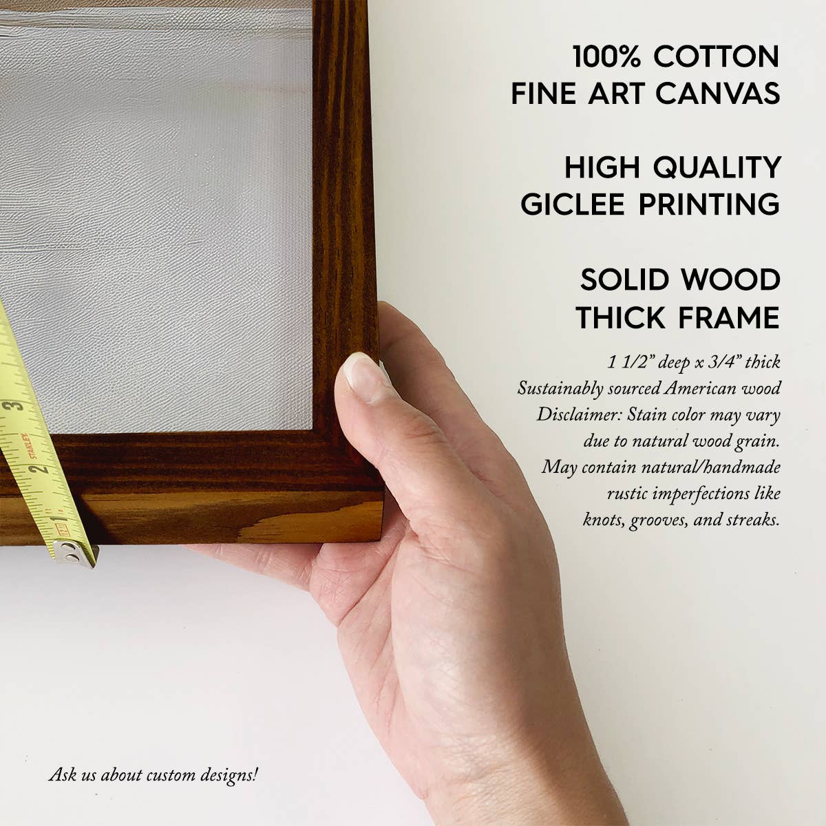 Modern Mountain Slope - Nature Landscape Canvas Art - Framed