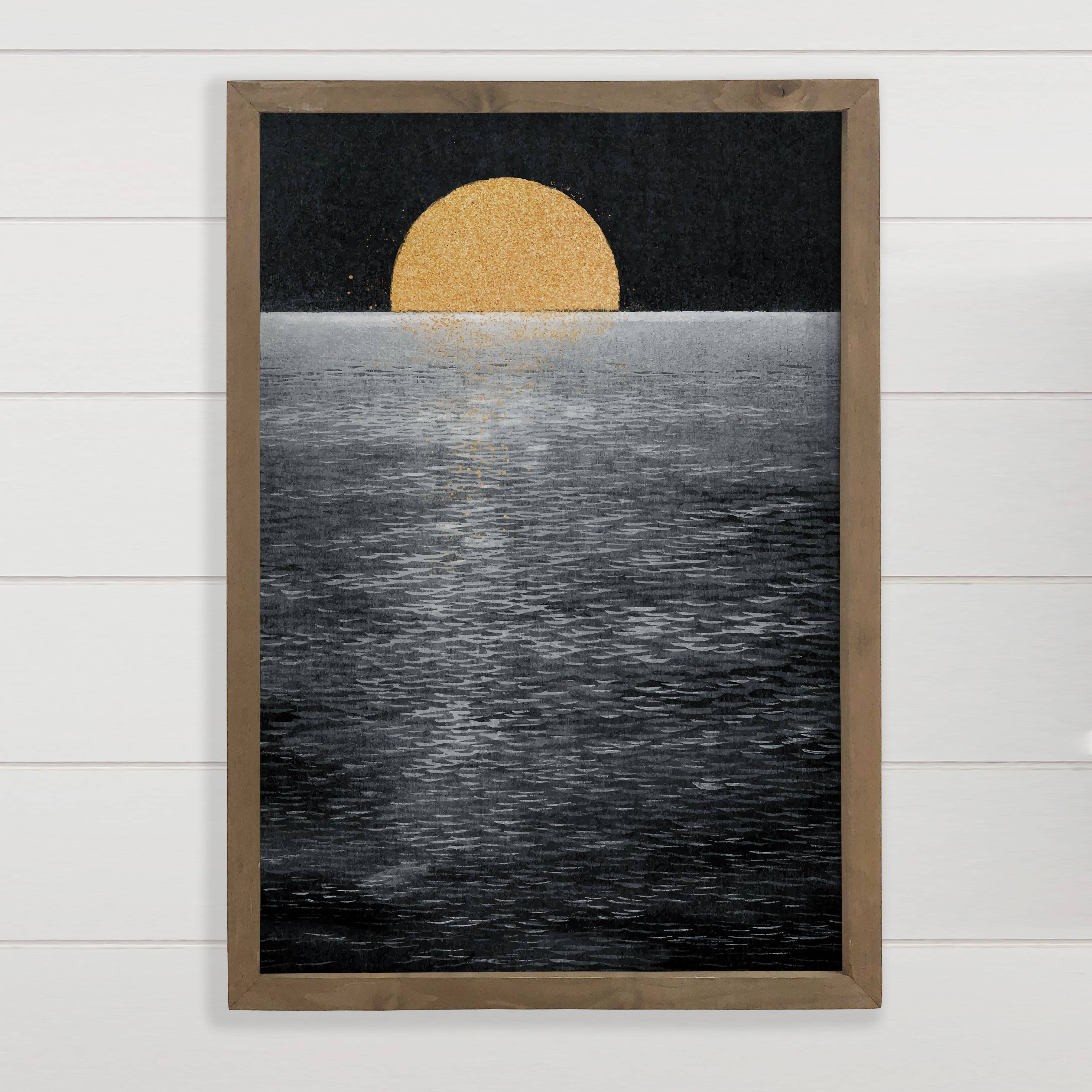 Moon Rising - Nature Canvas Art - Wood Framed Wall Art