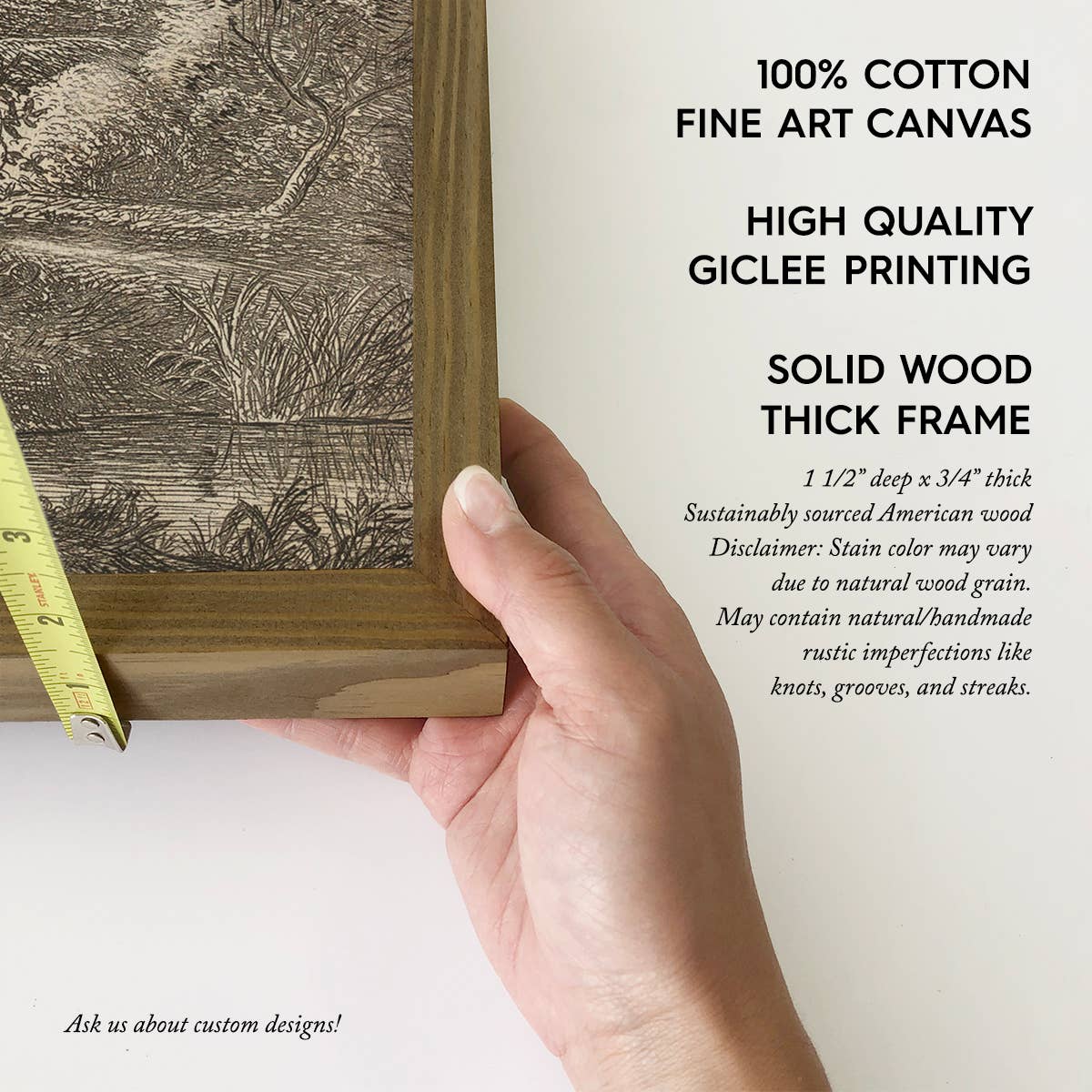 Out of the Woods - Landscape Sketch Canvas Art - Wood Framed