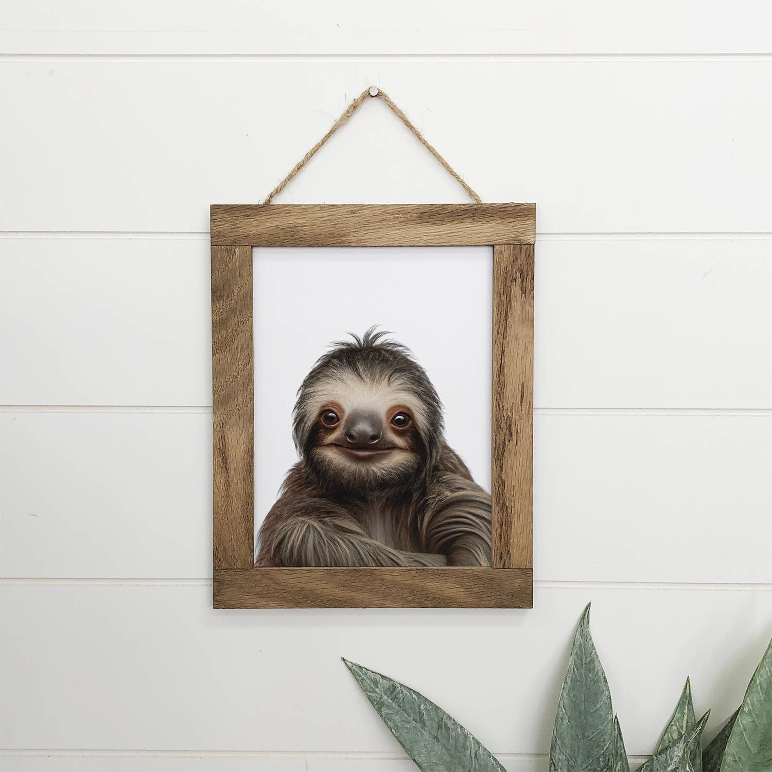 Cute Baby Sloth Wood Sign Animal Wall Art