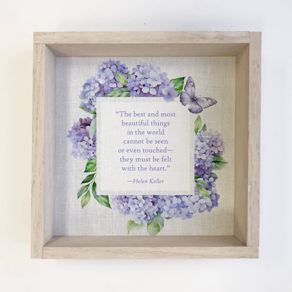 Purple Hydrangea Beautiful Things Quote - Flower Canvas Art