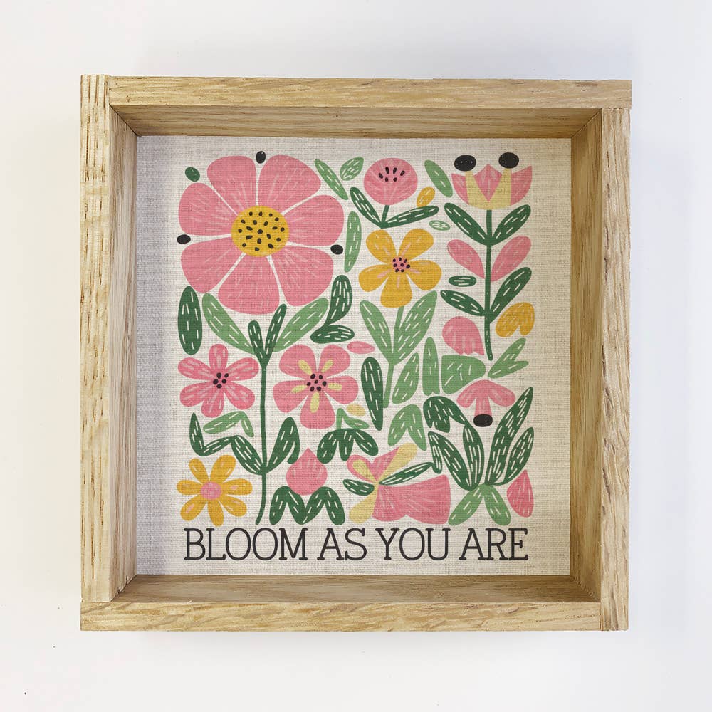 Blooms As You Are - Flower Canvas Art - Wood Framed Wall Art
