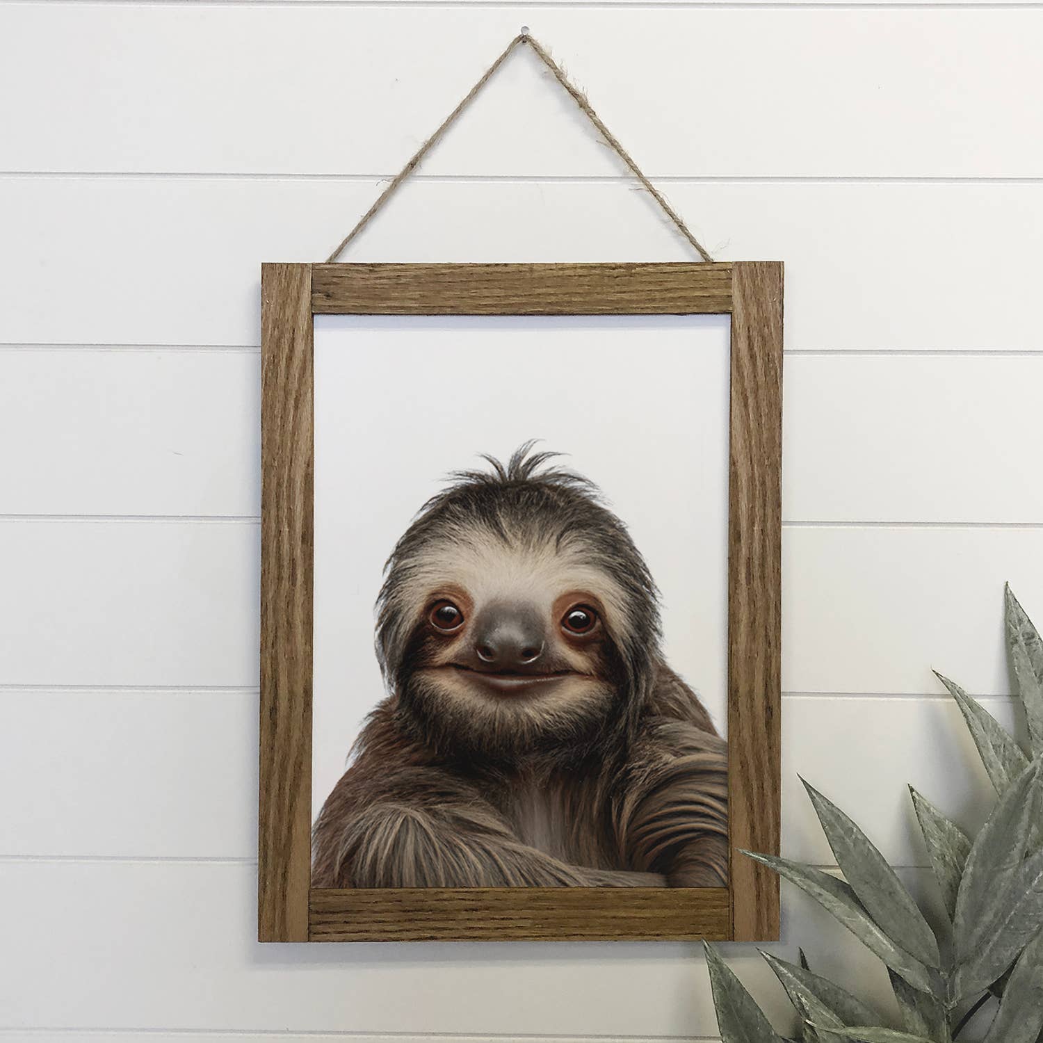 Cute Baby Sloth Wood Sign Animal Wall Art