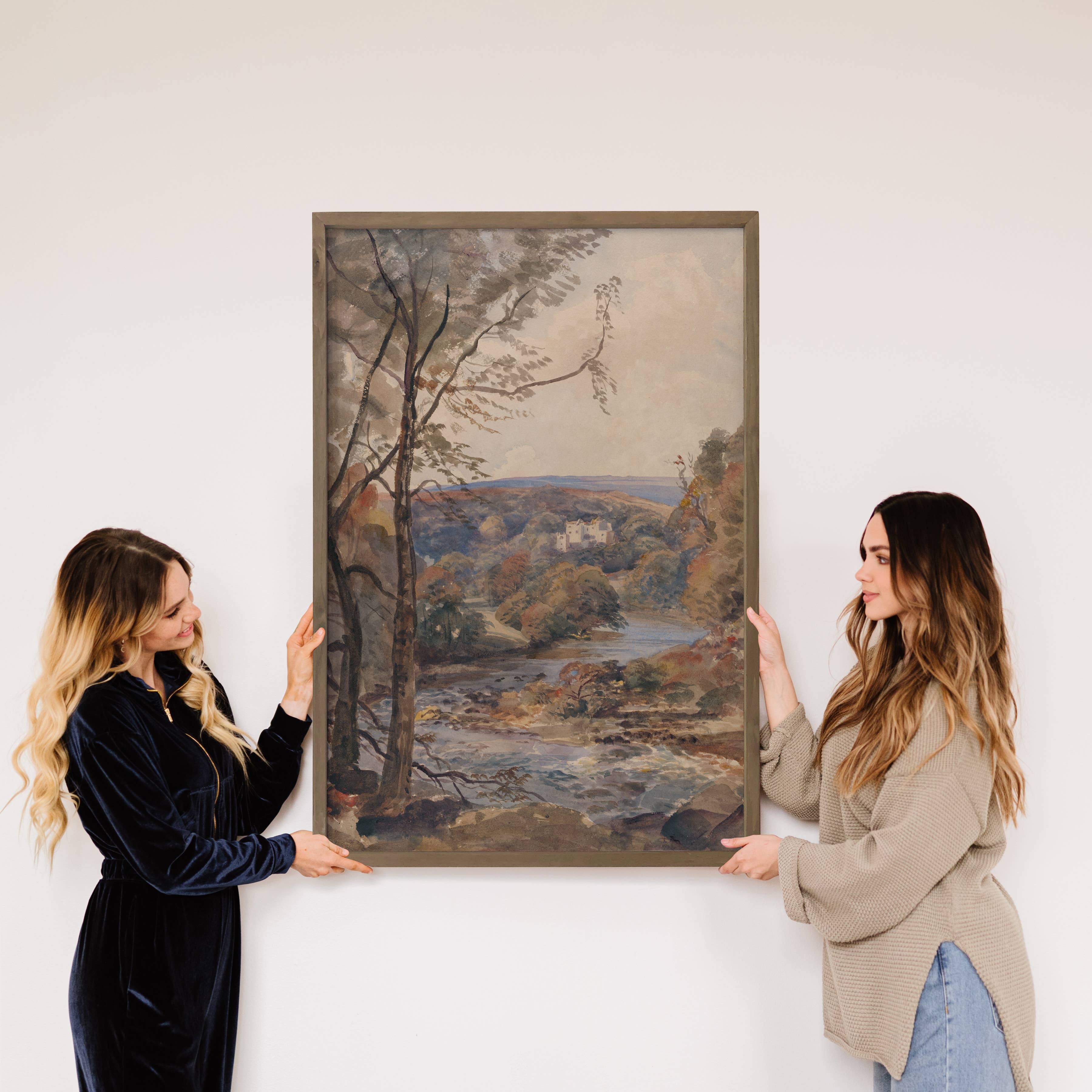 Fall in Yorkshire - Fall Landscape Canvas Art - Wood Framed