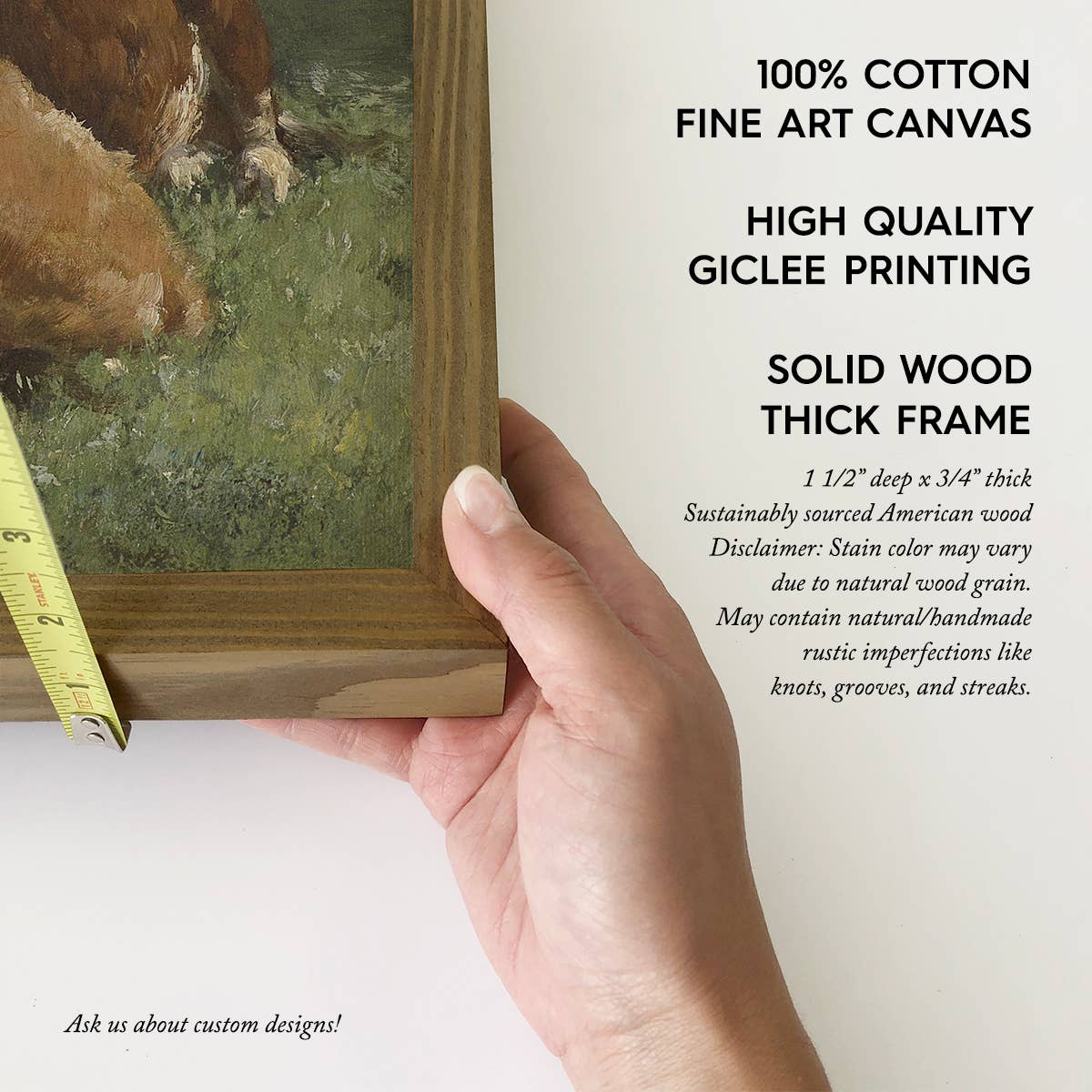 Dutch Cow Painting - Farmhouse Canvas Art - Wood Framed Art