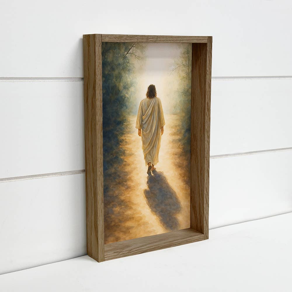 Jesus Christ Path - Jesus Canvas Art - Wood Framed Wall Art