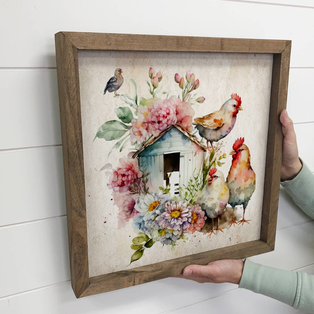 Chicken House - Pretty Farmhouse Art - Farm Animal Painting
