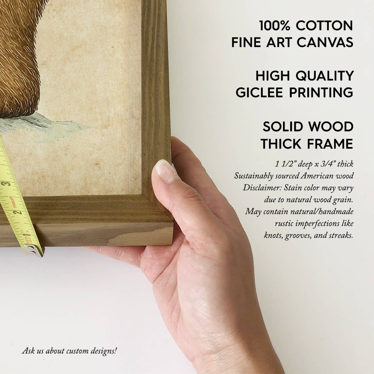 Bear Cardinals Christmas Tree - Animal Holiday Canvas Art