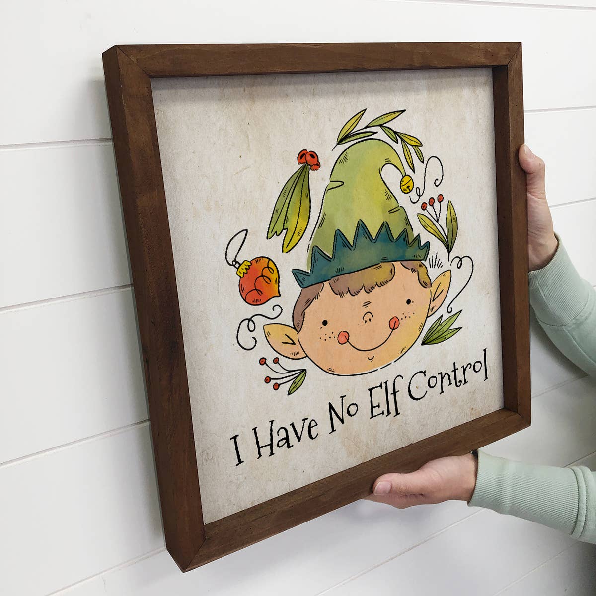 I have no "ELF" control cute small shelf sitting sign
