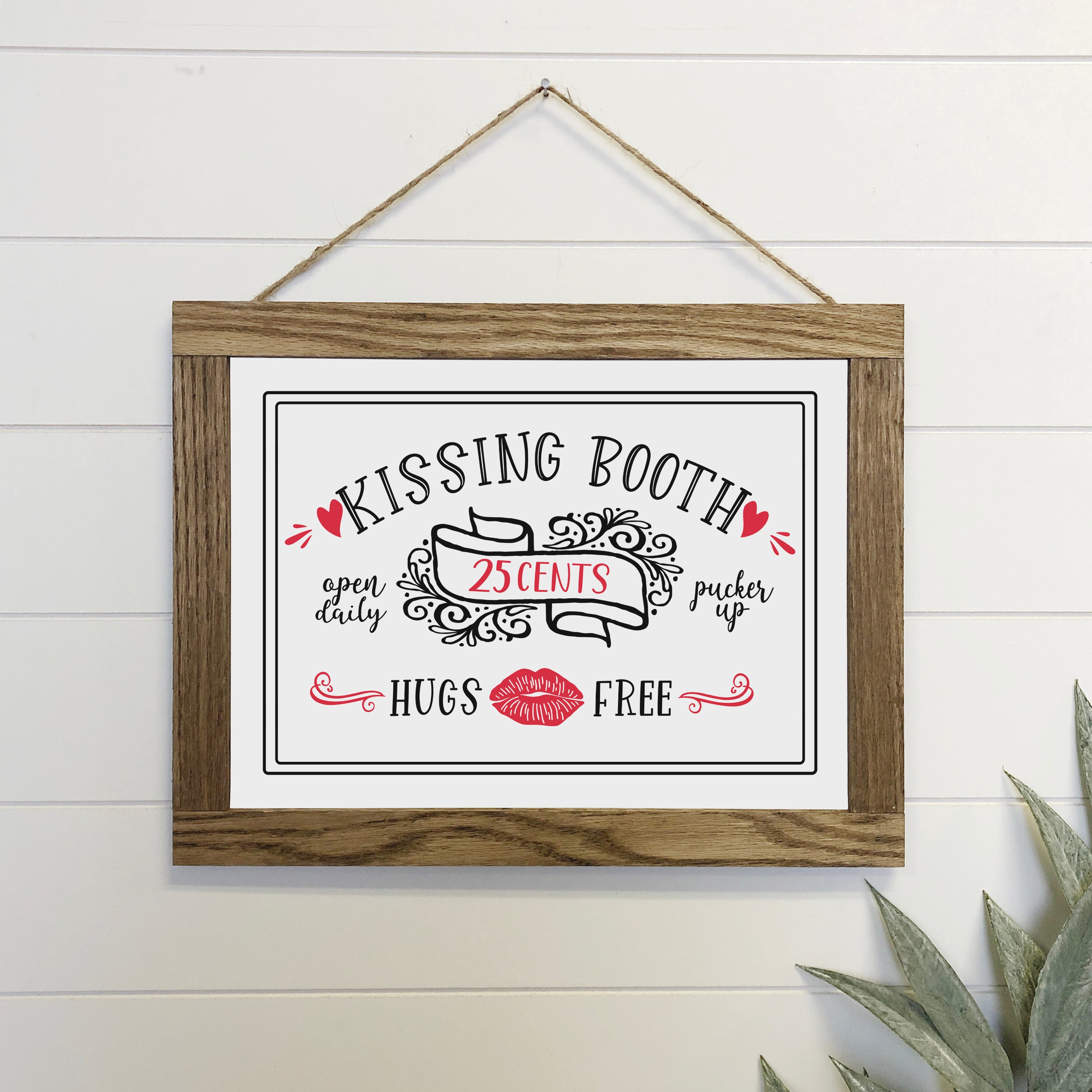 Kissing Booth Sign Canvas & Wood Sign Wall Art – Hangout Home