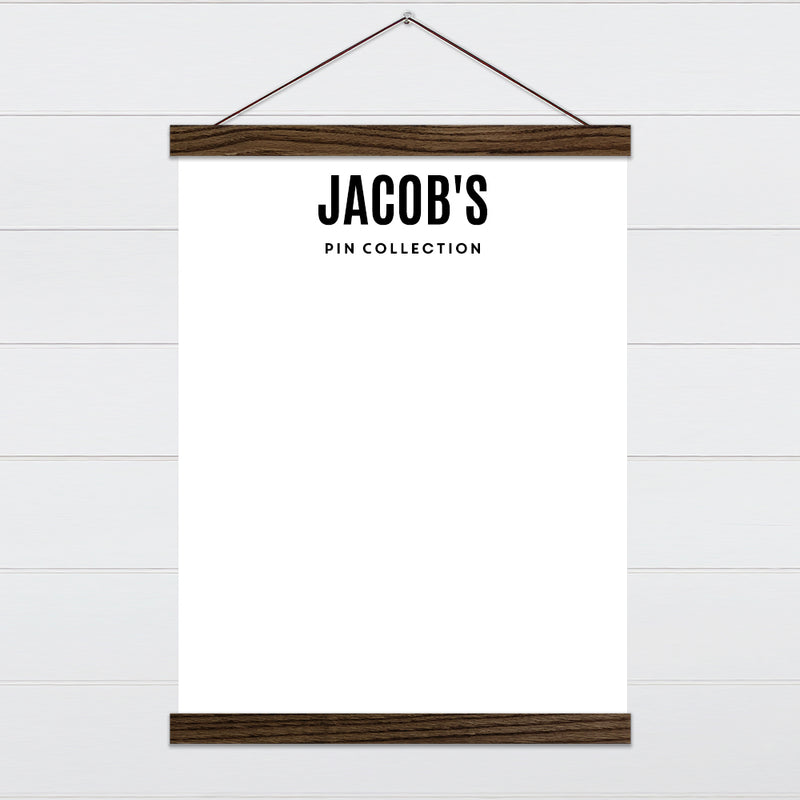 Plain Bold Text - Pin Collection Hanging Banner