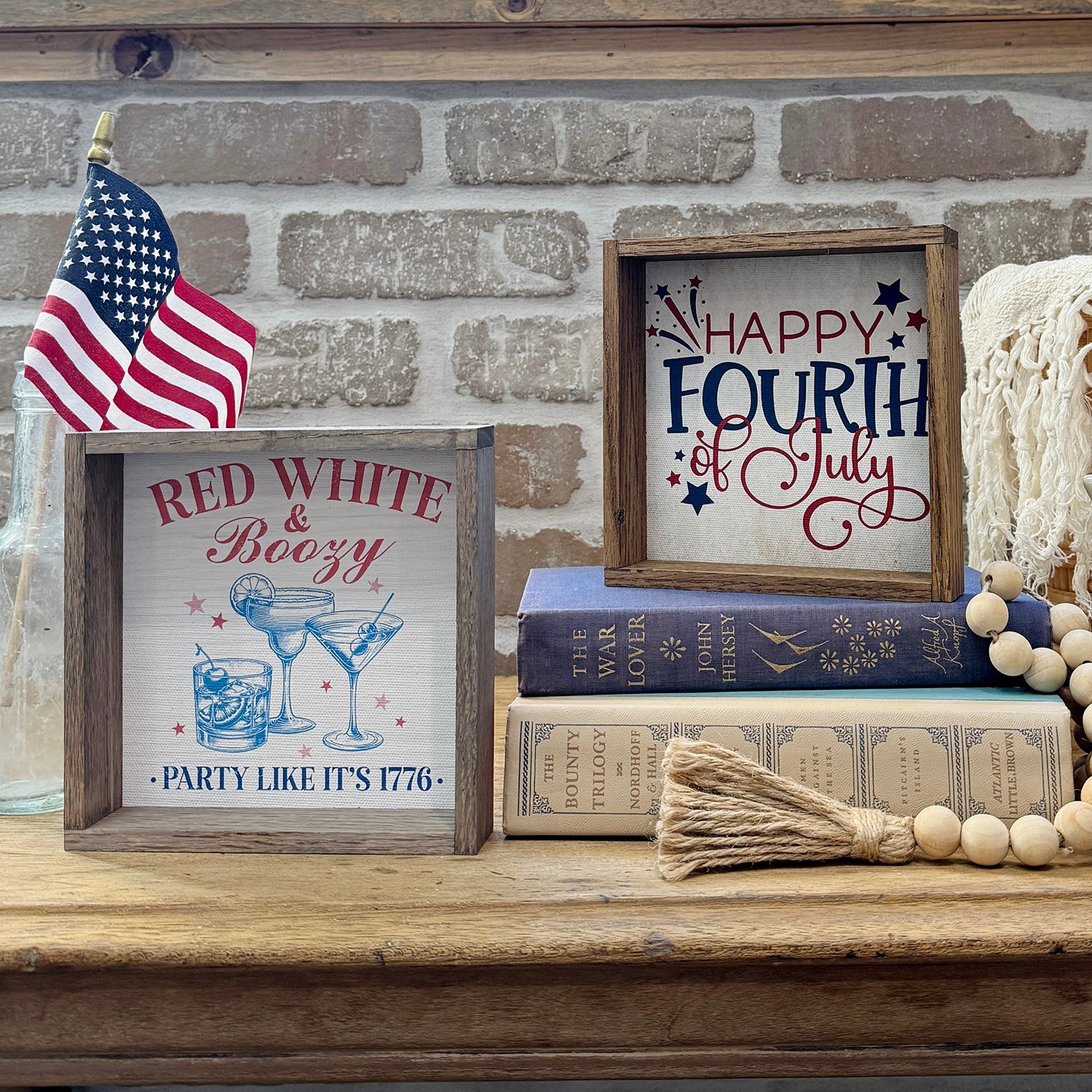 4th of July Home Decor Wood Signs