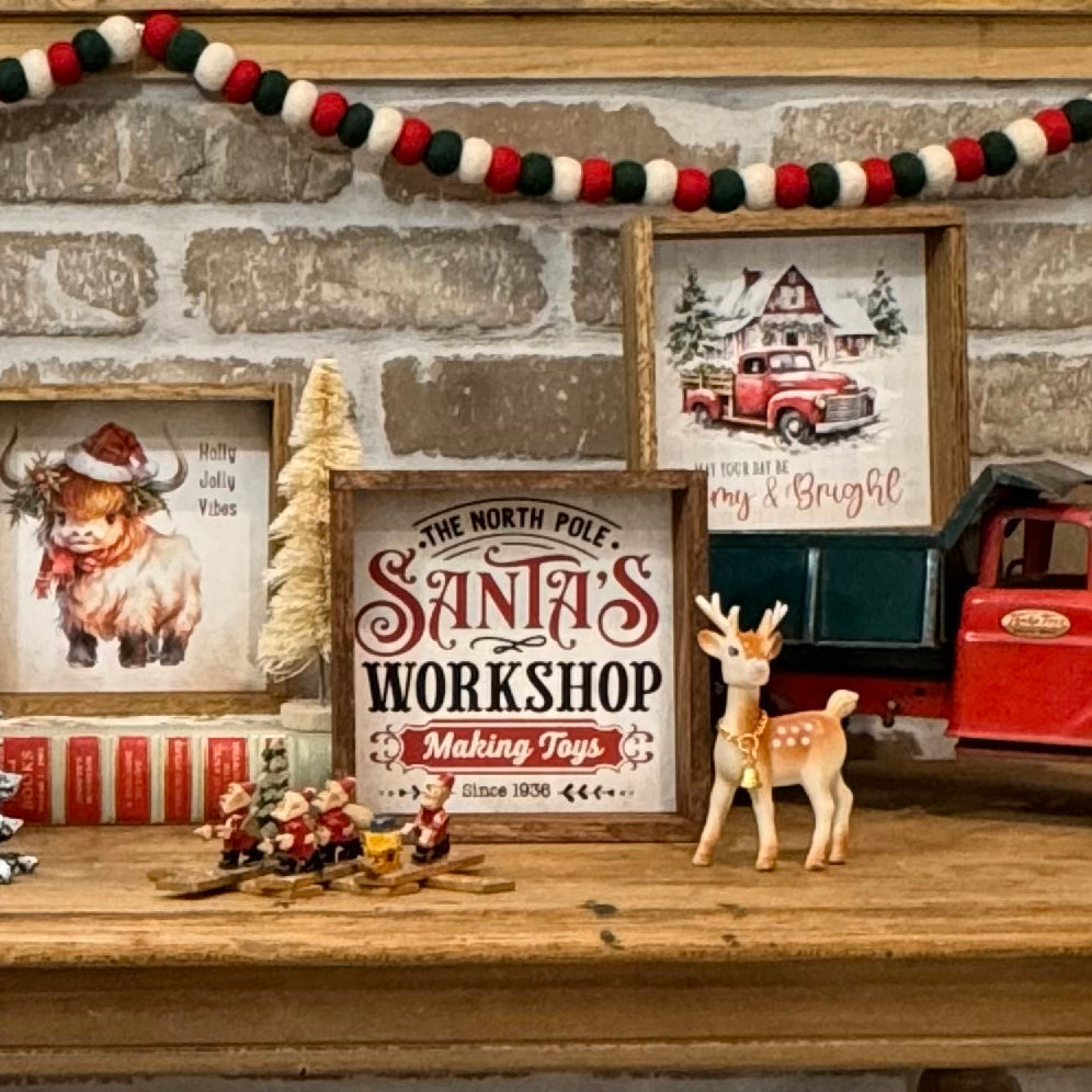 Christmas Wood Signs Home Decor