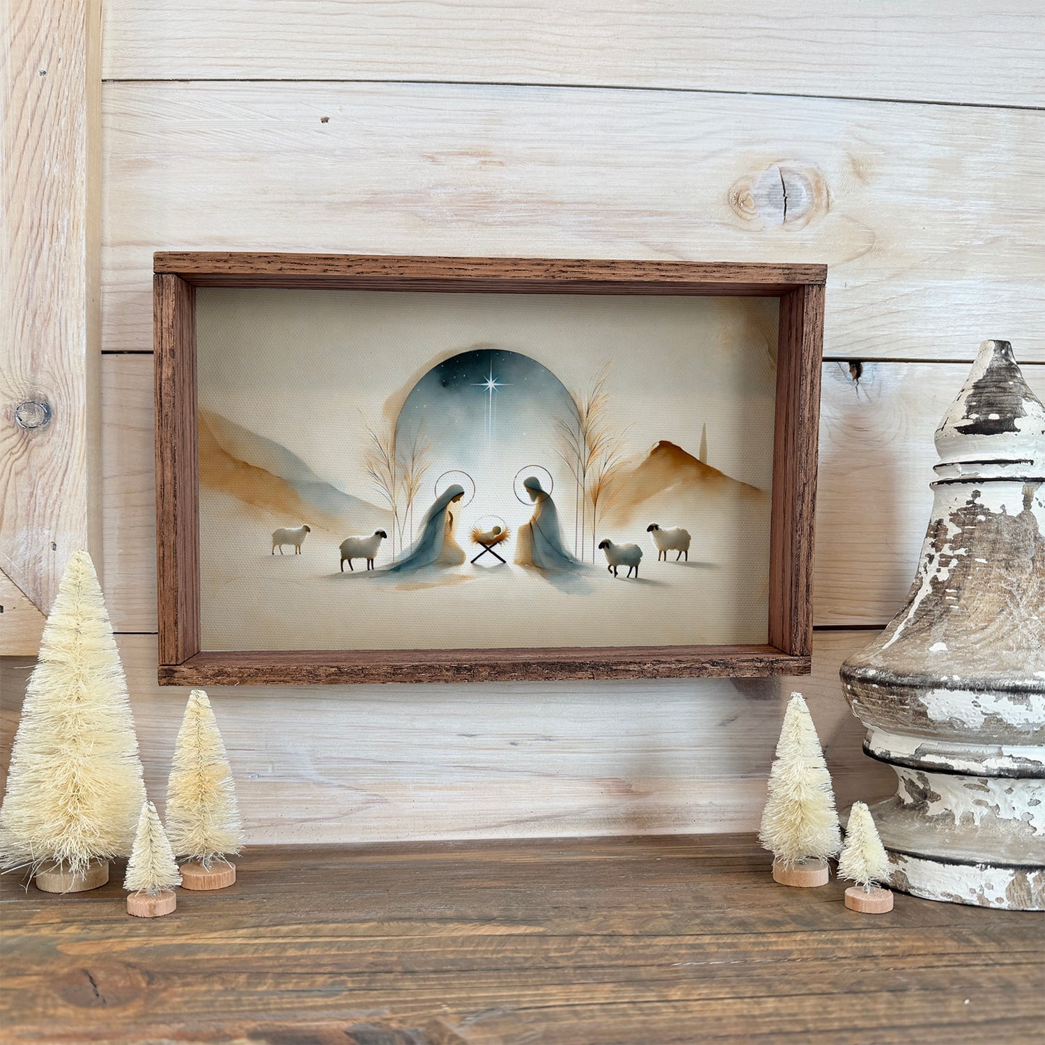 Nativity Wood Signs Home Decor