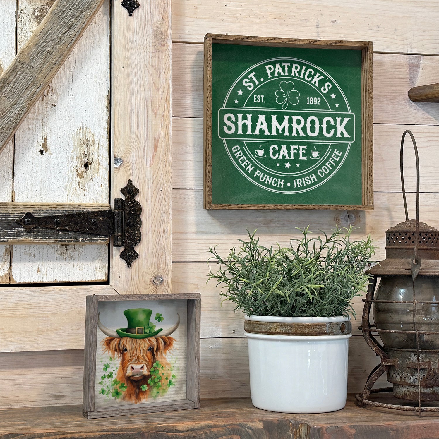 St Patrick's Day Wood Sign Home Decor