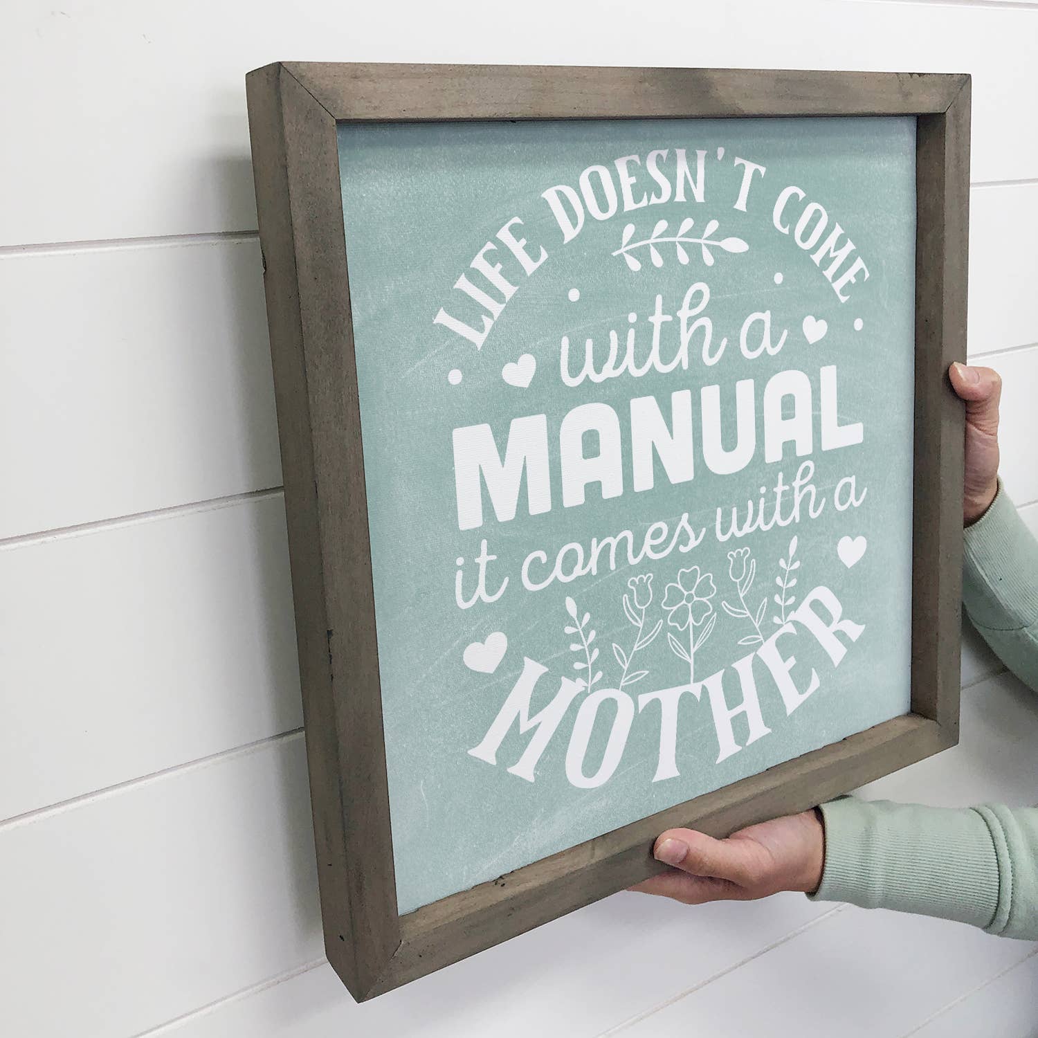 Life Doesn't come with a Manual - Mother Word Art - Framed