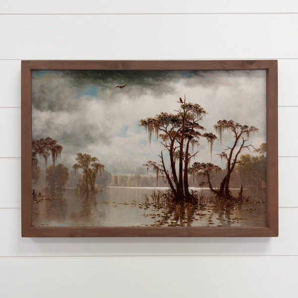 Louisiana Bayou - Framed Nature Wall Art - Lake House Decor