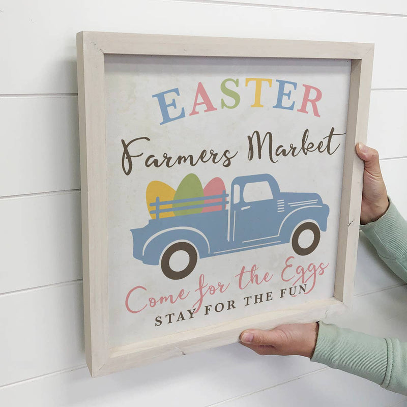 Holiday Truck- Easter Farmers Market Sign- Easter Eggs