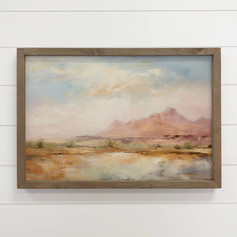 Arizona Bluffs - Landscape Canvas Art - Wood Framed Decor