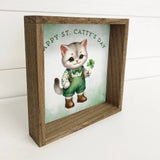 Happy St. Catty's Day - St. Patrick's Day Canvas Art