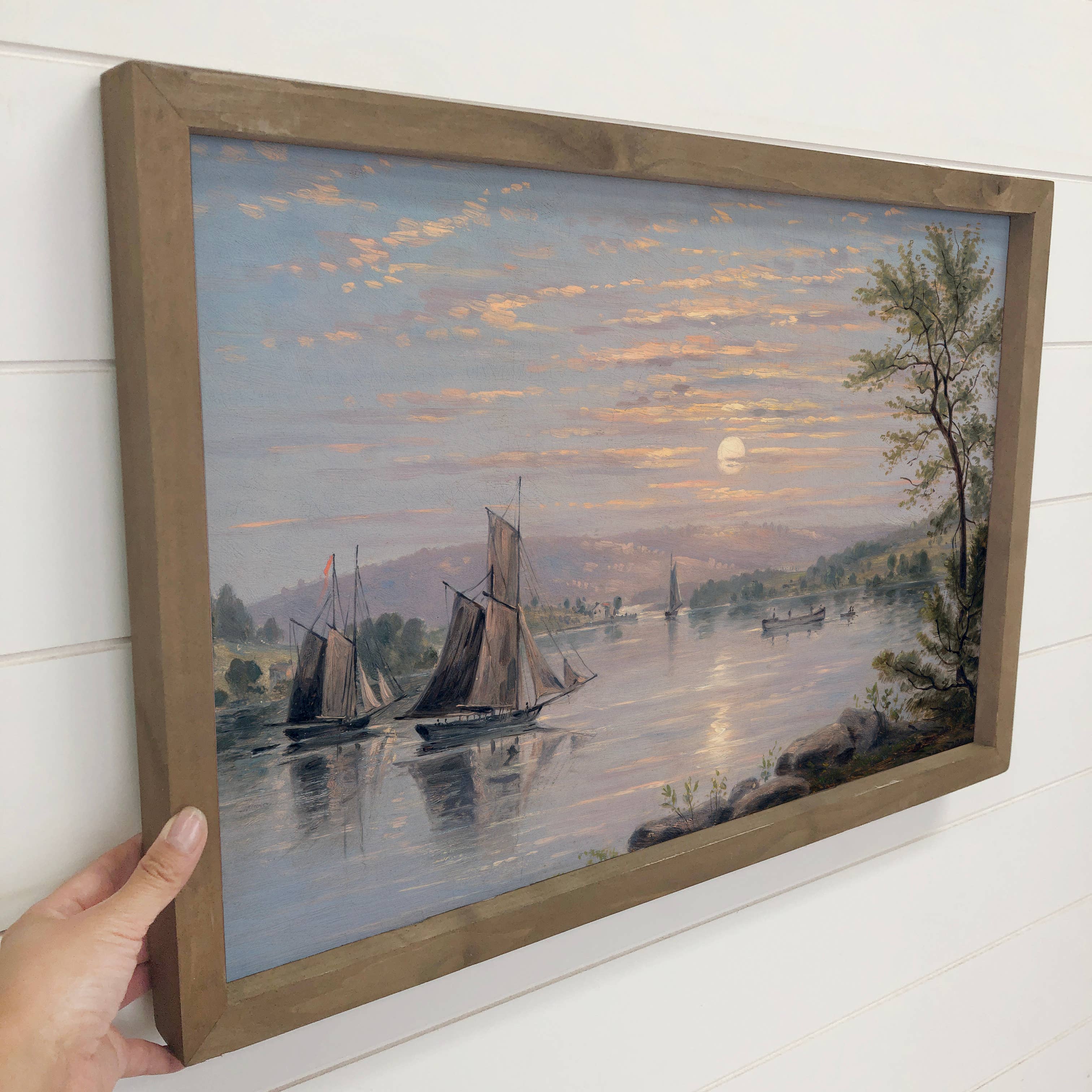 Lake Champlain - Lake Canvas Art - Wood Framed Wall Decor