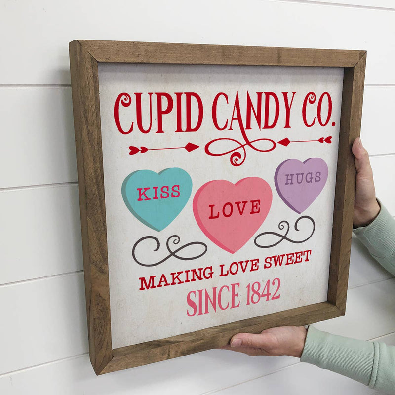 Valentine's Sign - Cupid Candy Co. - Candy Hearts