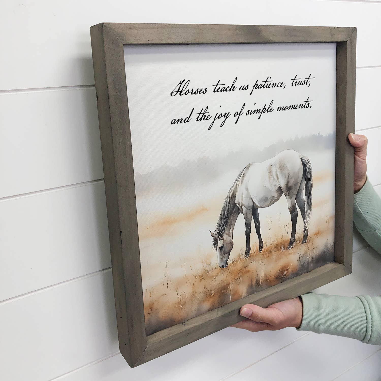 Horses Teach Us - Horse Canvas Art - Wood Framed Wall Decor