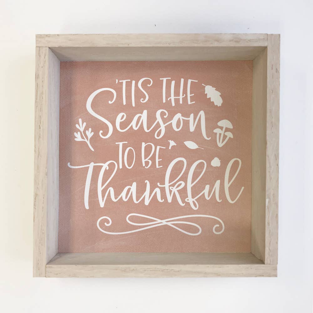 Tis The Season to Be Grateful - Thanksgiving Word Art