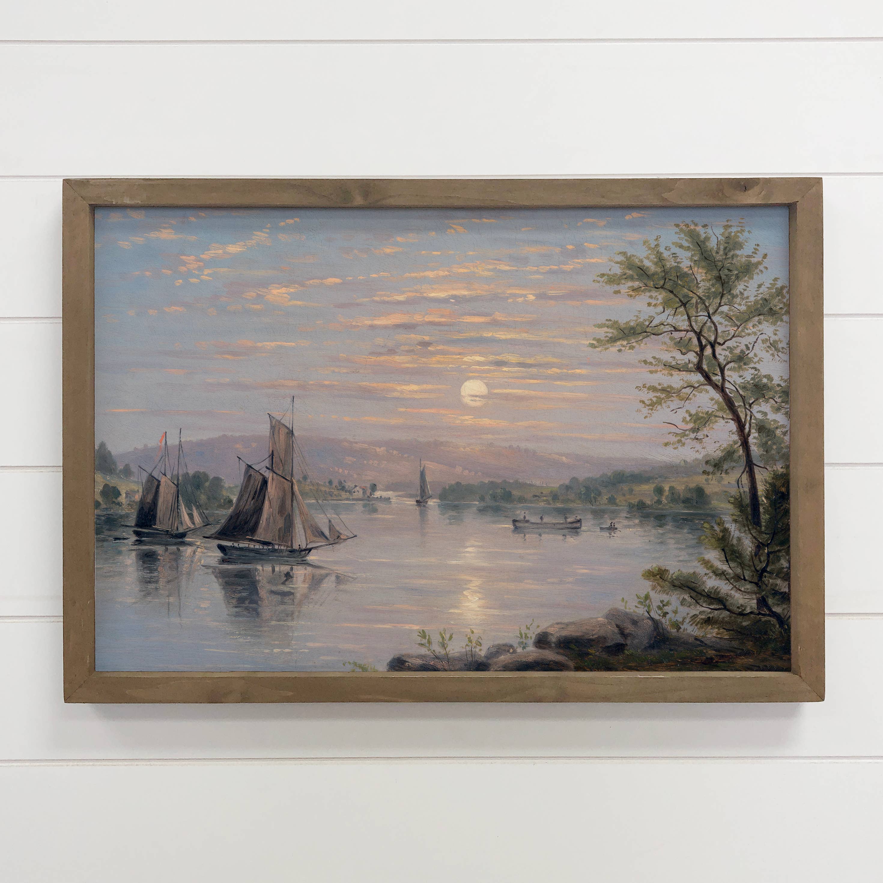 Lake Champlain - Lake Canvas Art - Wood Framed Wall Decor