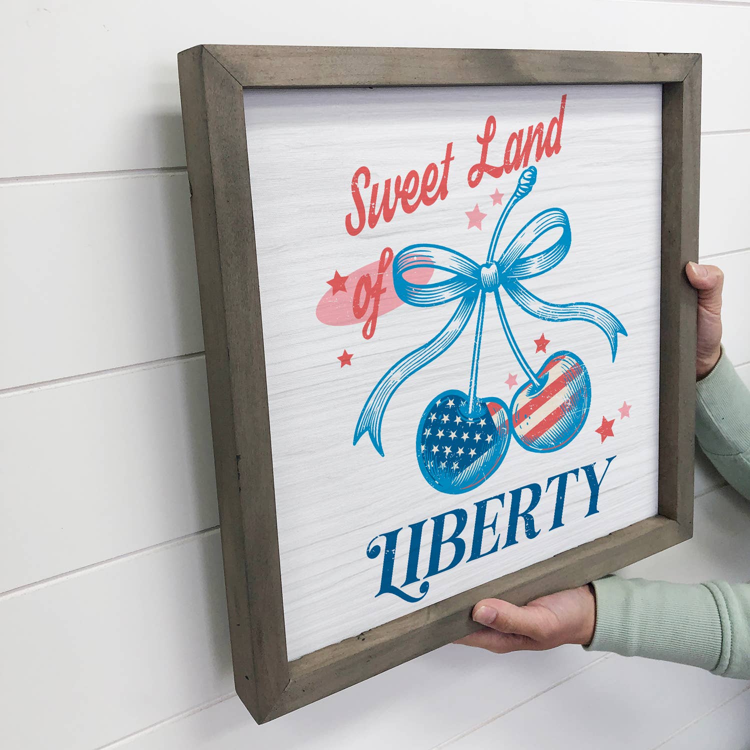 Sweet Land of Liberty Cherries - Patriotic Canvas Art