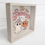 Tis' The Season Halloween Retro - Cute Halloween Word Sign