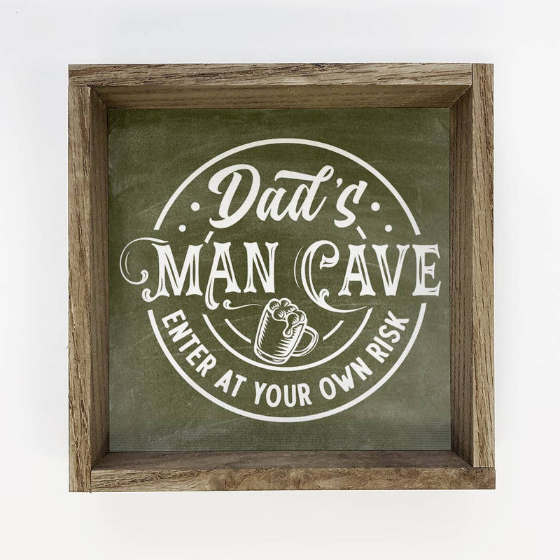 Father's Day Sign- Dad's Man Cave Small Canvas