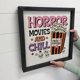 Retro Halloween Horror Movies - Cute Halloween Canvas Sign