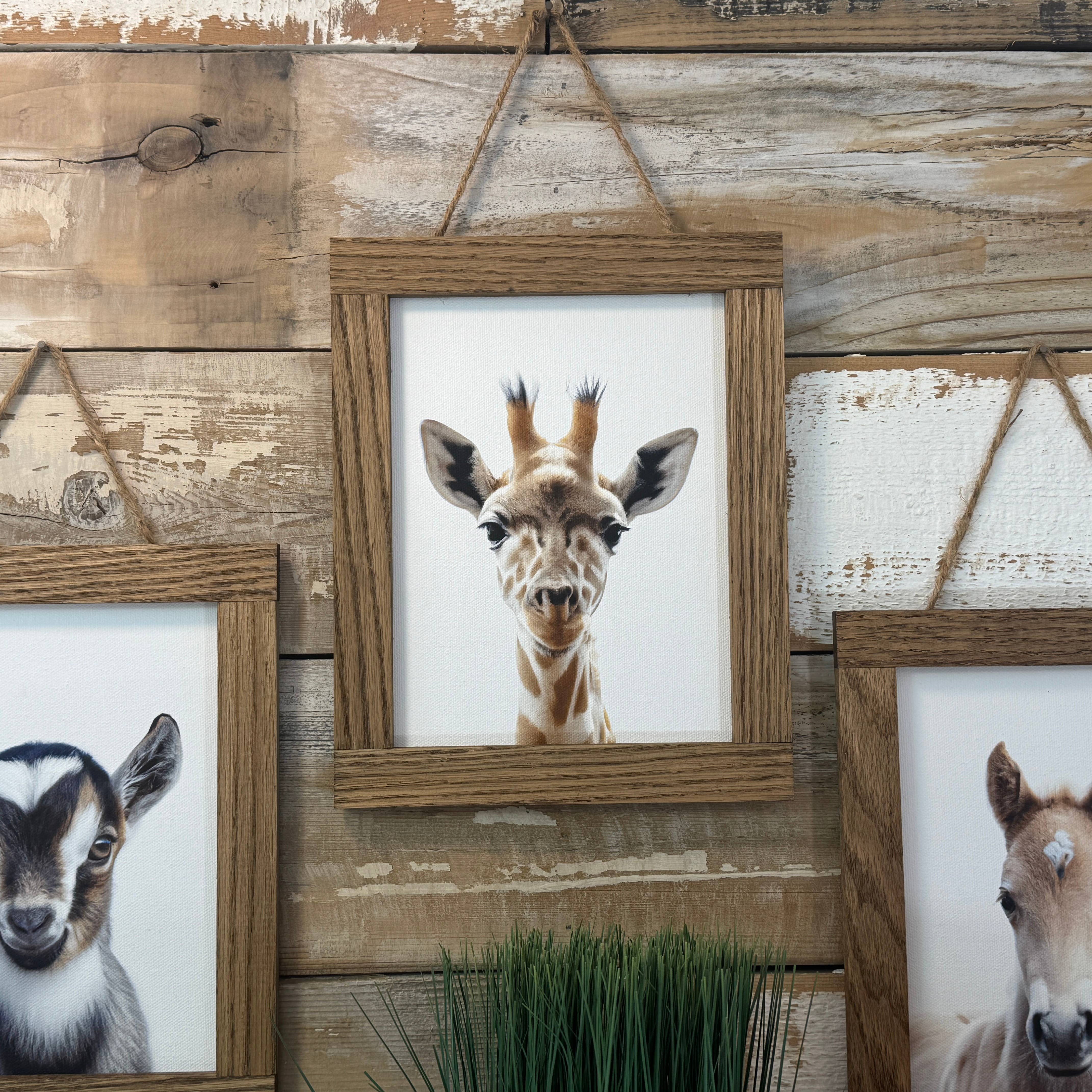 Baby Giraffe Wood Sign Cute Animal Wall Art