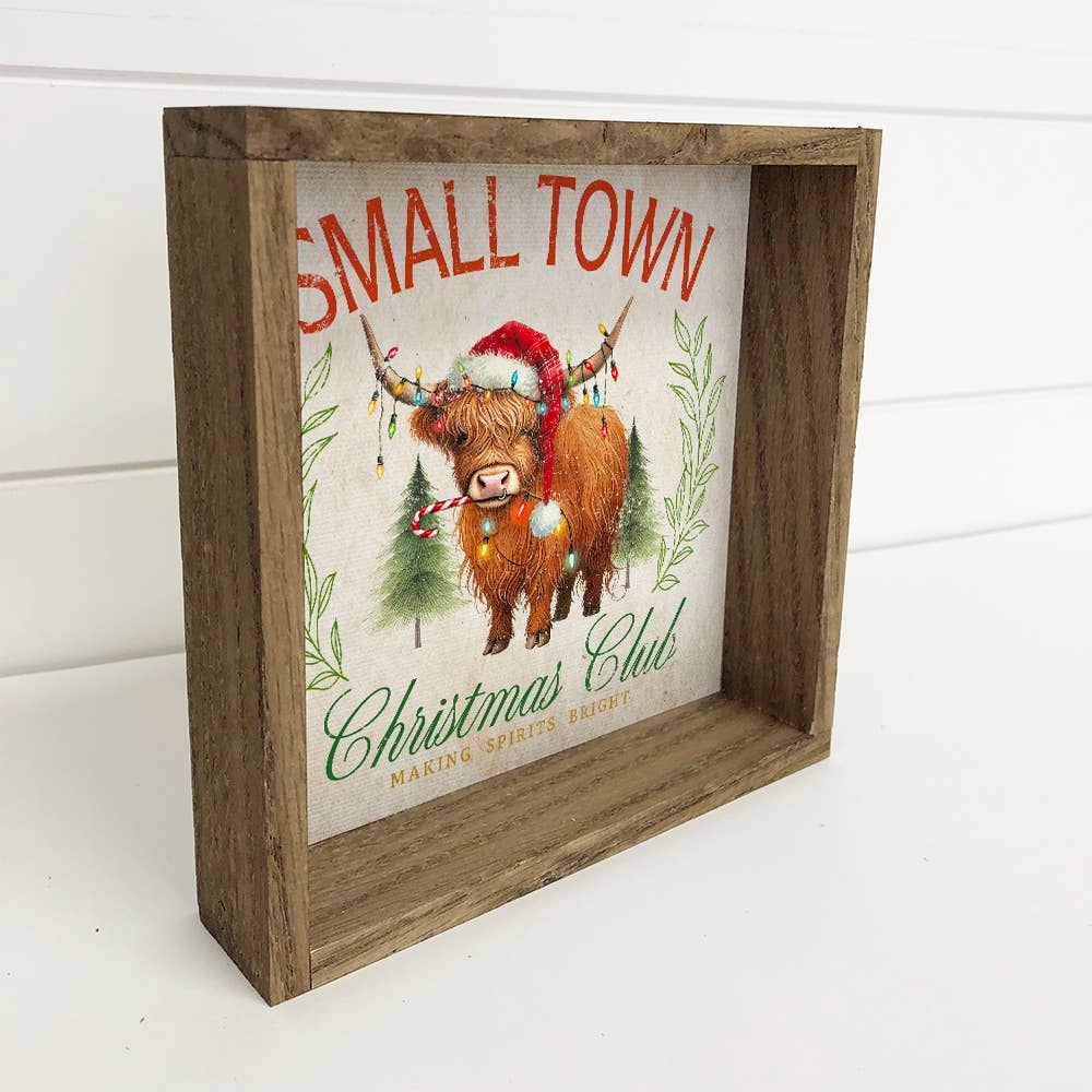 Small Town Christmas Club Highland Cow - Farmhouse Christmas