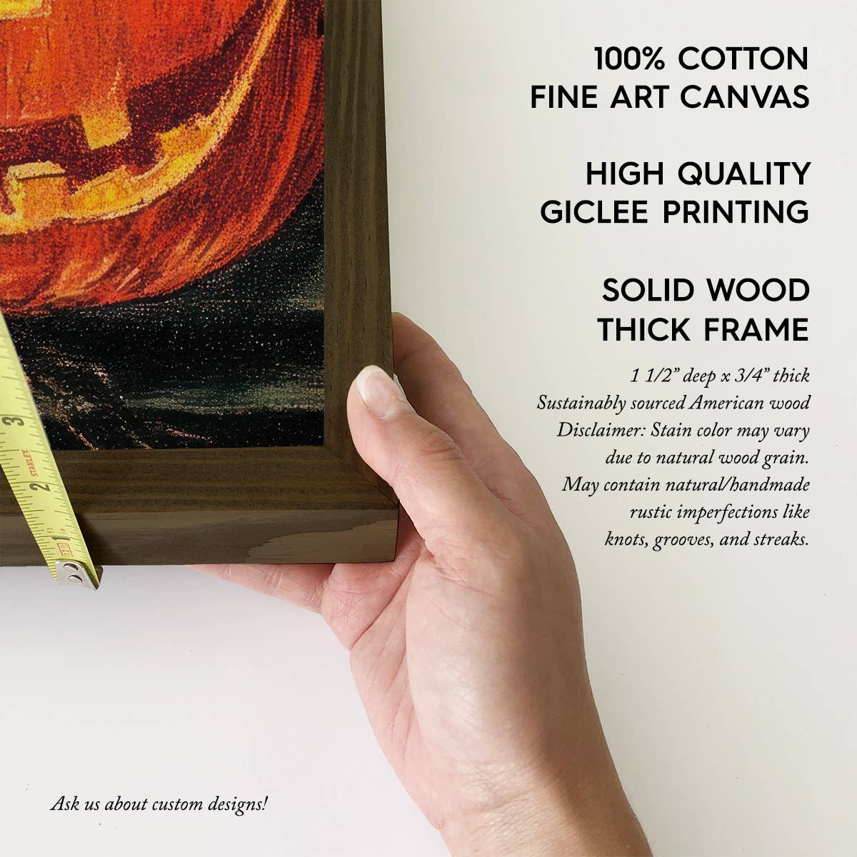 Black Cat Jack-O-Lantern - Halloween Canvas Art - Framed Art