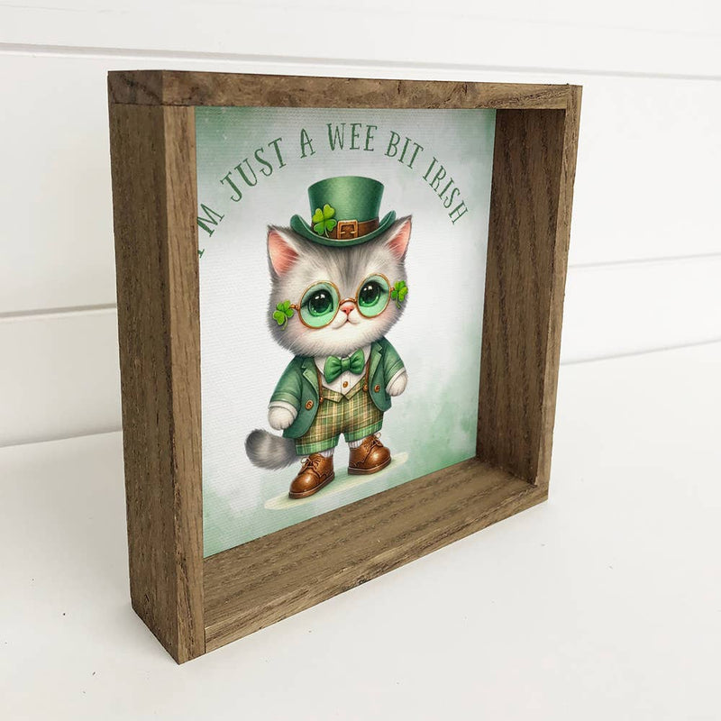 I'm Just a Wee Bit - St. Patrick's Day Canvas Art - Framed