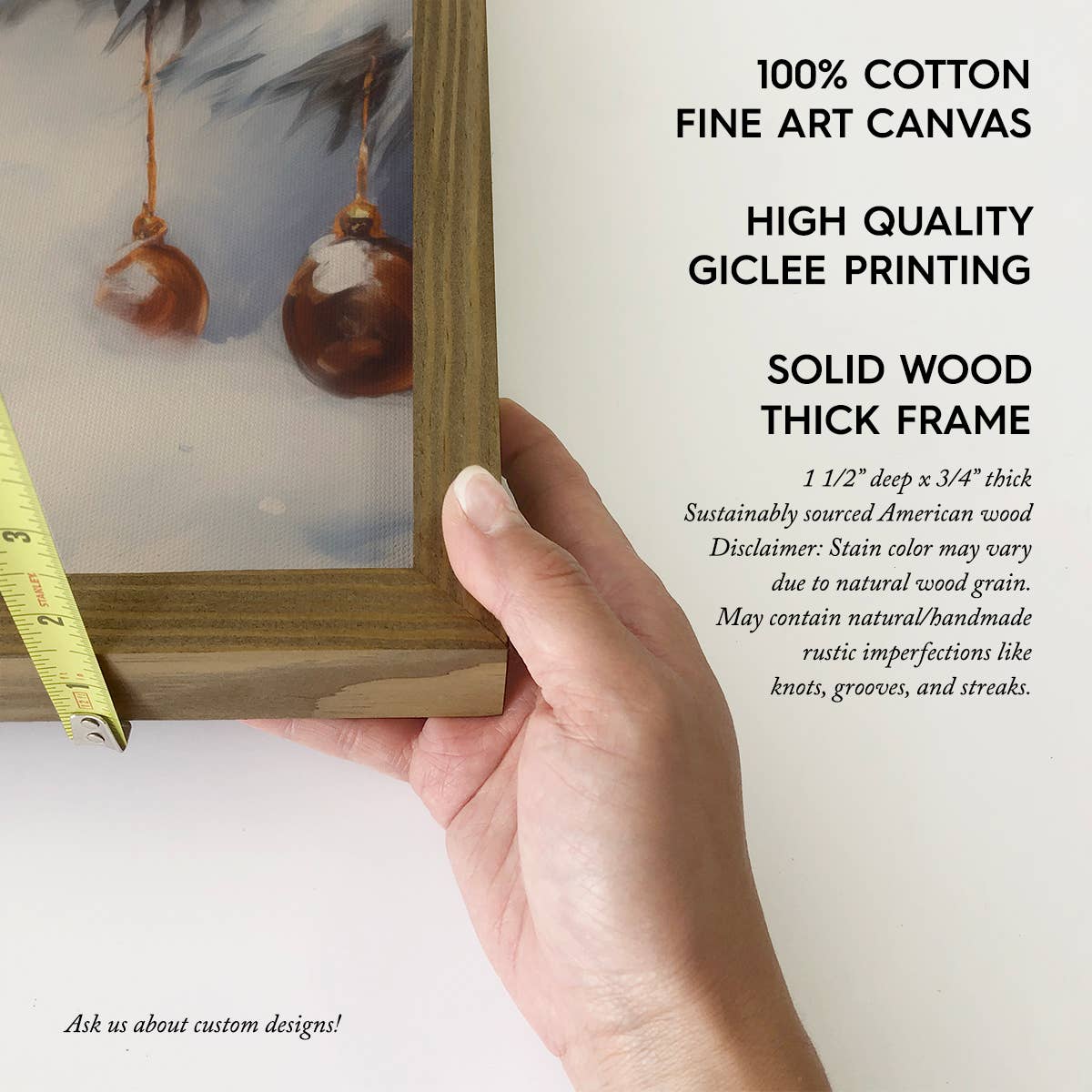 Winter Snow Fat Cat - Winter Cat Canvas Art - Wood Framed