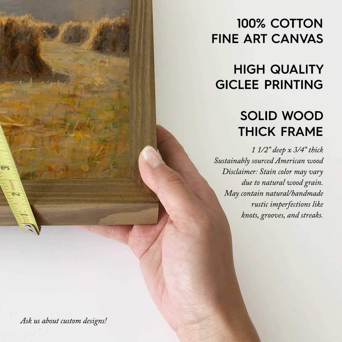 Highland Harvest - Field Harvest Canvas Art - Wood Framed