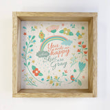 Quote Art- You make me happy- Nursery Art Small Sign